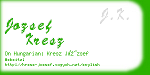 jozsef kresz business card